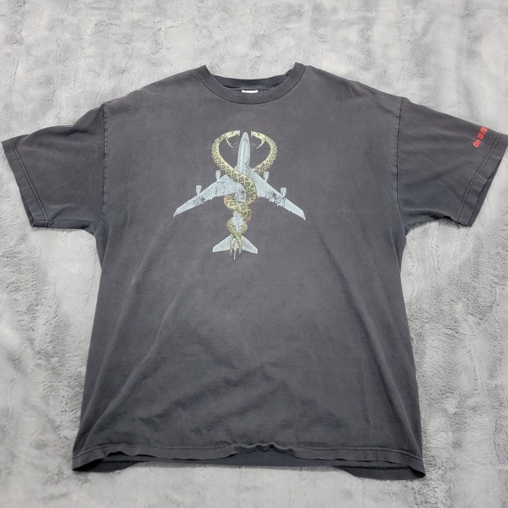 Snakes On A Plane Shirt Mens XL Black 2007 Movie Promo Graphic Tee AAA Tag